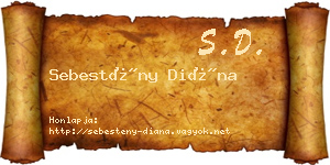 Sebestény Diána névjegykártya