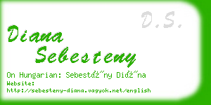 diana sebesteny business card